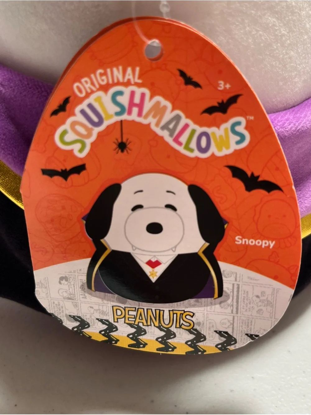 Squishmallows Peanuts Snoopy Vampire Halloween 2025 8” Plush NWT